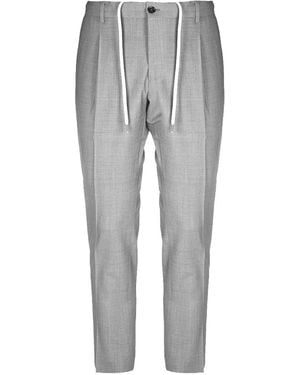 BE ABLE Riccardo Drawstring Pleated Trousers - Grey