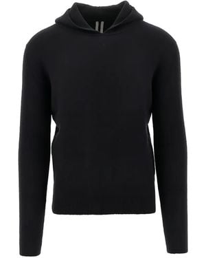 Rick Owens Fine-Knit Hoodie - Black