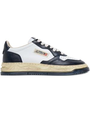 Maison Mihara Yasuhiro X Autry Medalist Leather Trainers - Blue
