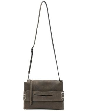 JW Anderson Loafer Contrast-Stitch Leather Tote Bag - White