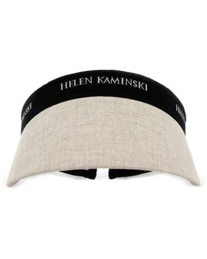 Helen Kaminski Linen Brooke Visor - Black