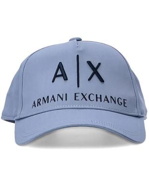 ARMANI EXCHANGE Logo-Embroidered Baseball Hat - Blue