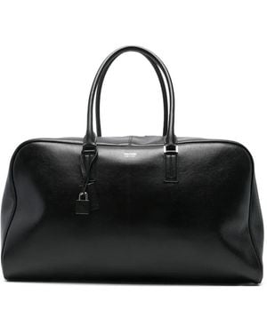 Tom Ford Leather Padlock Holdall - Black