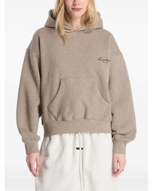 Fear Of God Logo-Print Hoodie - Natural