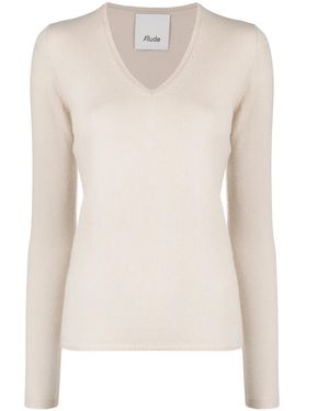 Allude V-Neck Cashmere Sweater - Multicolor