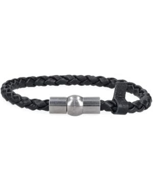 Mulberry Iris Braided Leather Bracelet - White