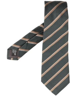 Giorgio Armani Silk Striped Tie - Gray