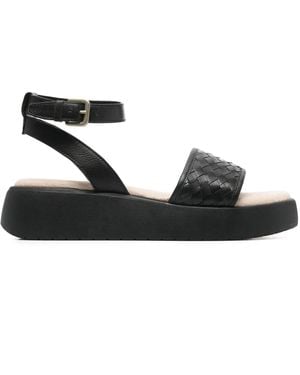 Bugatti 45Mm Kya Interwoven Leather Sandals - Black