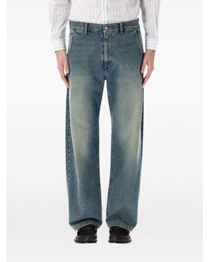 mfpen Button Fastening Straight-Leg Jeans - Blue