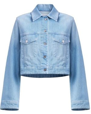 Dondup Chest-Pocket Cropped Jacket - Blue