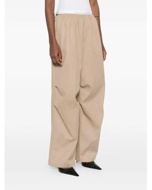 Alexander Wang Elasticated-Waistband Palazzo Pants - Natural