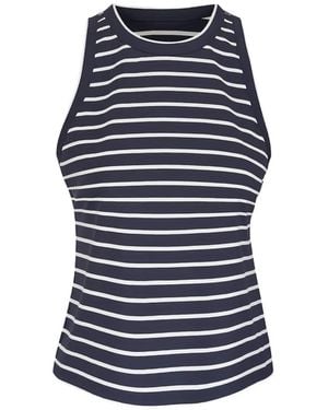 Lafayette 148 New York Striped Tank Top - Blue