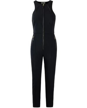 Elisabetta Franchi Zip-Front Halterneck Jumpsuit - Black