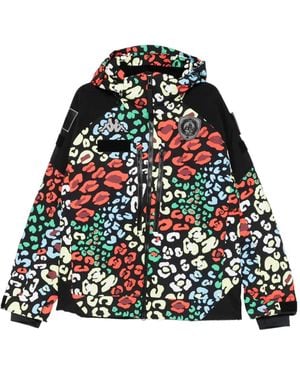 Kappa 602Cg Premium Ski-Jack Met Luipaardprint En Capuchon - Zwart