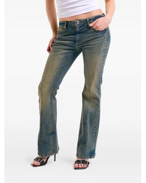 Juicy Couture Diamanté-Embellished Flared Jeans - Blue