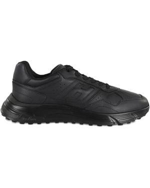 Hogan Lace-Up Perforated Sneakers - Black