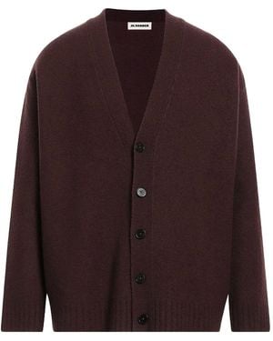 Jil Sander ボタン カーディガン - パープル