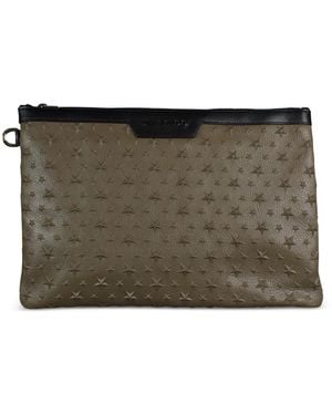 Jimmy Choo Inlaid Stars Clutch Bag - Grey