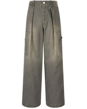 Studio Tomboy X Pantaloni A Gamba Ampia E Tasche Cargo - Grigio