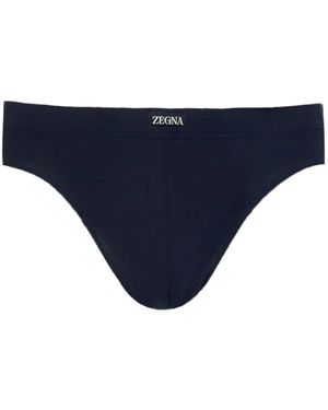 ZEGNA Logo-Detail Briefs - Blue