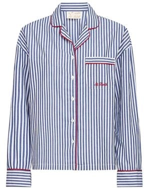 MC2 Saint Barth Gestreepte Blouse Met Afwerking - Blauw