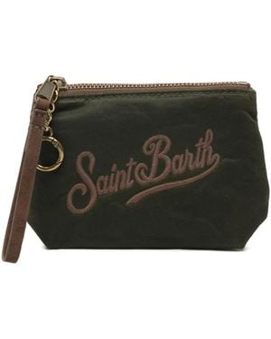 MC2 Saint Barth Bolso De Mano Aline Mini Con Logo Bordado - Negro