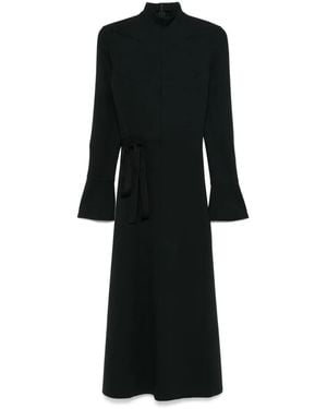 Aganovich Strap-Detail Maxi Dress - Black