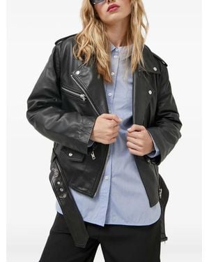 Gestuz Madigz Leather Jacket - Grey