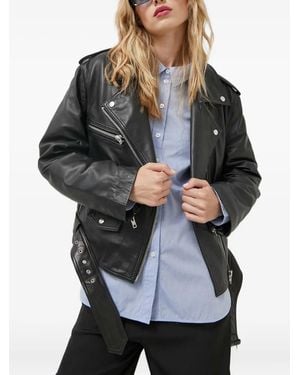 Gestuz Madigz Leather Jacket - グレー