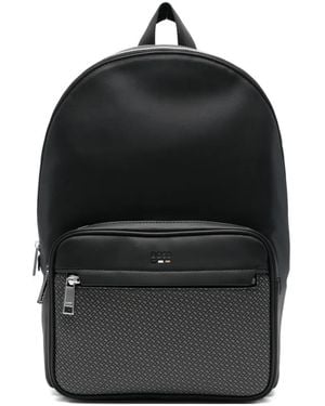 BOSS Logo-Detail Backpack - Black