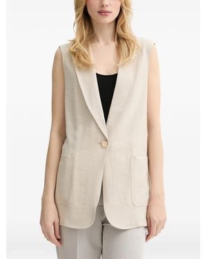 Fracomina Single-Button Waistcoat - Natural