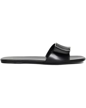 Jude Floor Flat Sandals - Black