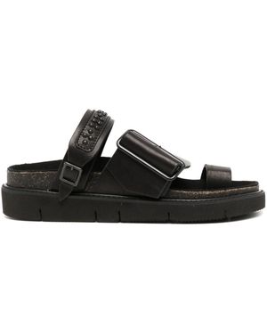 Y's Yohji Yamamoto Sandalias Tanned con apliques - Negro