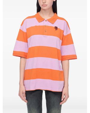 Marc Jacobs Tiny Teddy Striped Polo Top - Orange