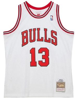 Mitchell & Ness X Nba Luc Longley Chicago Bulls 1997 Vest - White