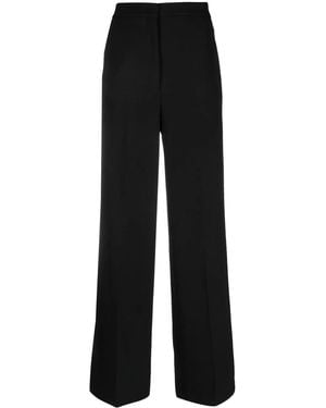 Blanca Vita Overlapping-Panel Palazzo Trousers - Black