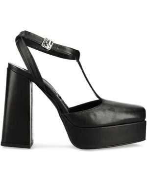 KARL LAGERFELD 120Mm Leather Court Shoes - Black
