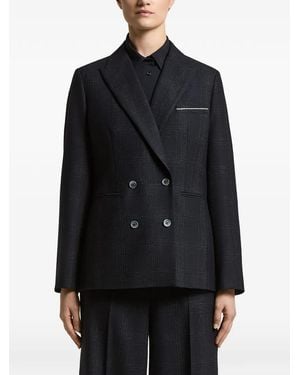 Peserico Chaqueta A Cuadros - Negro