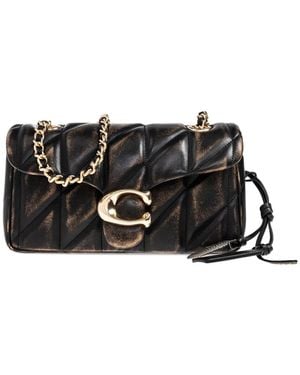 COACH Quilted Chain Shouder Bag - Black