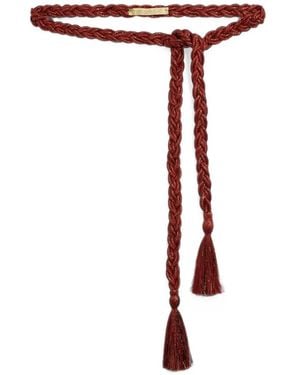 Momoní Chiuha Braided Tassel-Detail Belt - Red