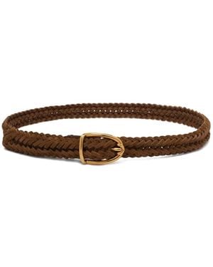 Tom Ford Braided Leather Belt - Brown