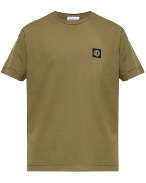 Stone Island Logo-Patch T-Shirt - Green