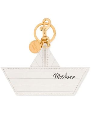 Moschino Boat Keyring - White