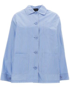 Irie Striped Chest-Pocket Jacket - Blue