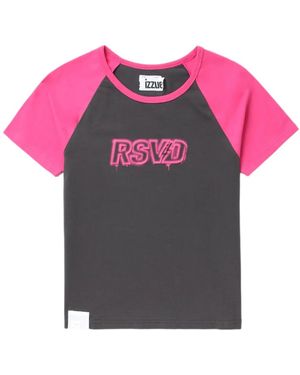 Izzue T-Shirt Con Design Color-Block - Rosa