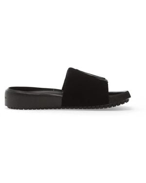 Nike Nola Logo-Embossed Slides - Black