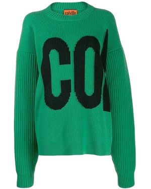 Colville Logo Embroidered Sweater - Green