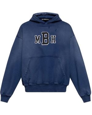 MISBHV Logo-Embroidered Hoodie - Blue