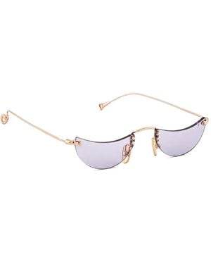 Eyepetizer Eclissi Geometric-Frame Sunglasses - White