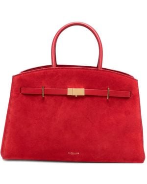 DeMellier Midi Hudson Suede Tote Bag - Red